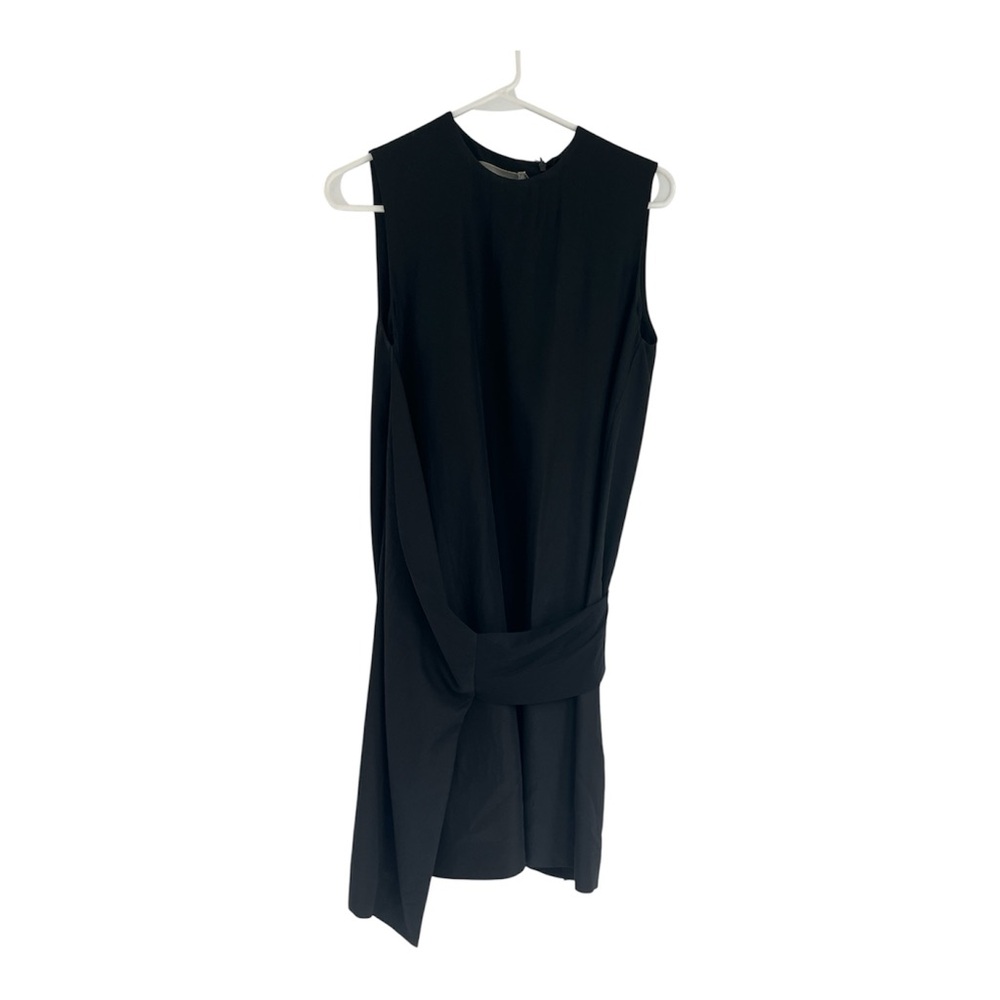 Reed Krakoff Made in Italy Wool Lagenlook Black Sleeveless Mini Dress 0